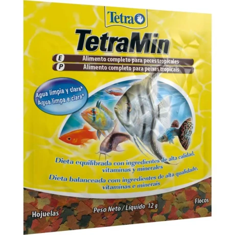 Tetra Min Sachet Barība dekoratīvajām zivīm, 12g