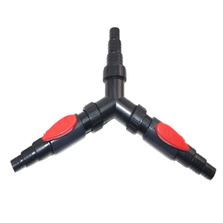 Grech CST - тройник с клапанами для садовых шлангов