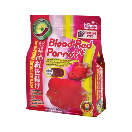 Hikari Blood Red Parrot+ Mini 600g плавающий корм для Красных Попугаев