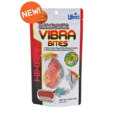 Hikari Vibra Bites 73g корм для тропических рыб предпочитающих живой корм