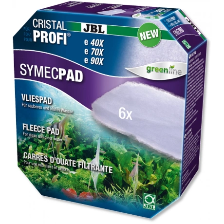 JBL SymecPad II CPe - Smalkas filtrācijas sintētiskais paliktnis ārējiem filtriem JBL CristalProfi e4/7/901-2, 6 gab.