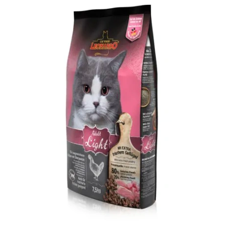 Leonardo Adult Light Rich & Poultry 7,5 kg полнорационный корм для кошек с избыточным весом