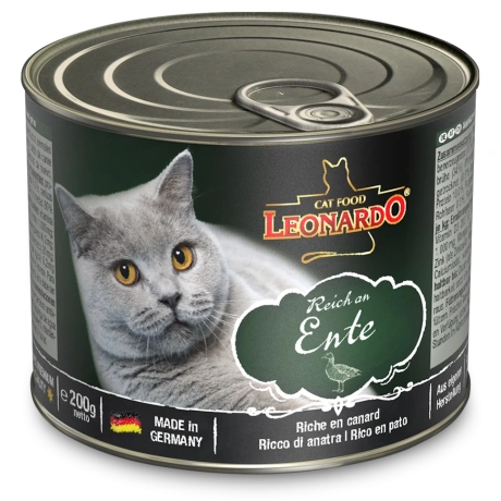 Leonardo Rich in Duck 200g консервы для взрослых кошек с уткой