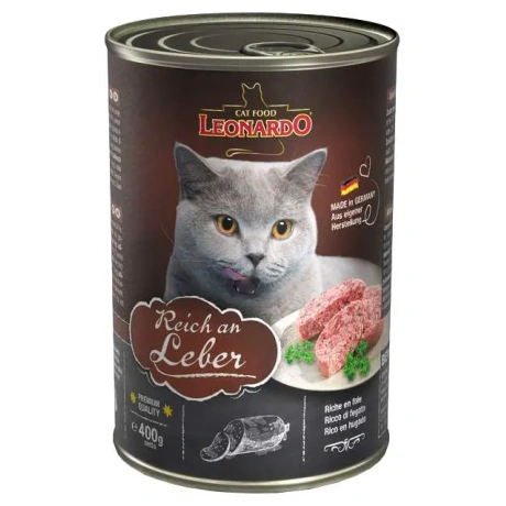 Leonardo Rich in Liver 400g консервы для взрослых кошек с печенью