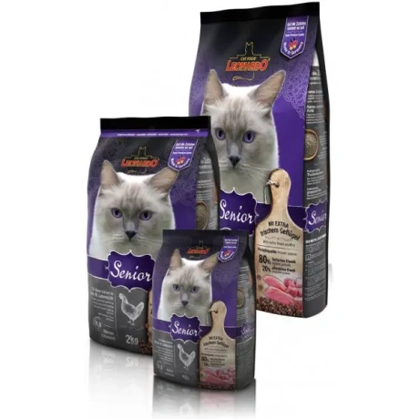 Leonardo Senior Rich in Poultry 400g полнорационный корм для стареющих кошек