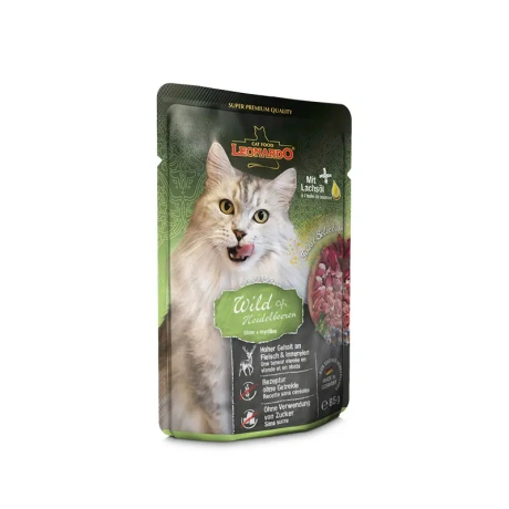 Leonardo Wild 85g консервы для взрослых кошек с дичью и черникой