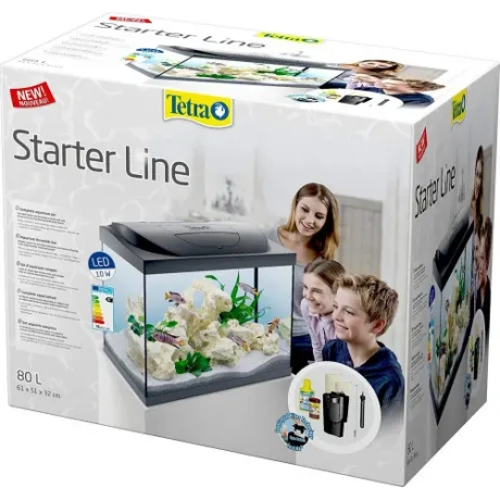 Tetra Starter Line LED akvārijs, melns, 80 l, aprīkots