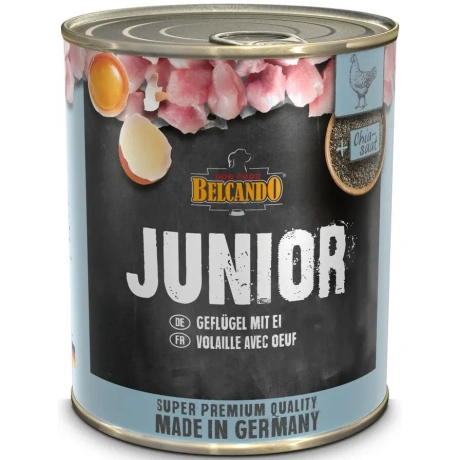 Belcando Junior Poultry&Egg konservi kucēniem ar mājputnu gaļu un olām, 400g