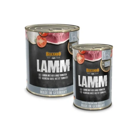 Belcando Lamb/Rice konservēta suņu barība ar jēra gaļu, rīsiem un tomātiem pieaugušiem suņiem, 800g