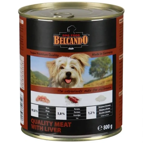 Belcando Quality Meat/Liver gaļas un aknu konservi pieaugušiem suņiem, 800g