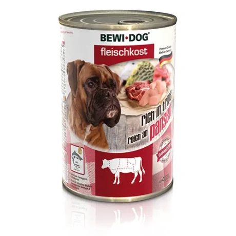 Bewi Dog Rich in Tripe gaļas konservi pieaugušiem suņiem ar liellopa spārnu, 400g
