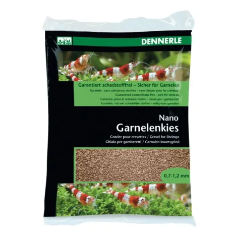 Коричневый грунт Dennerle Nano Shrimp Gravel Borneo Brown 2 Kg.