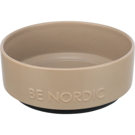 BE NORDIC bļoda, keramika/gumijas, 1,2 l/ø 18 cm, taupe