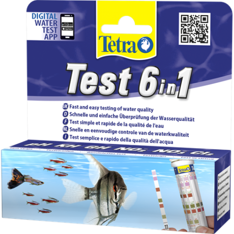 TETRA Test 6in1 25 gab. akvārija ūdens tests