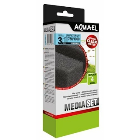 Aquael Unifilter Sponge 750/1000 filtra sūklis 3 gab
